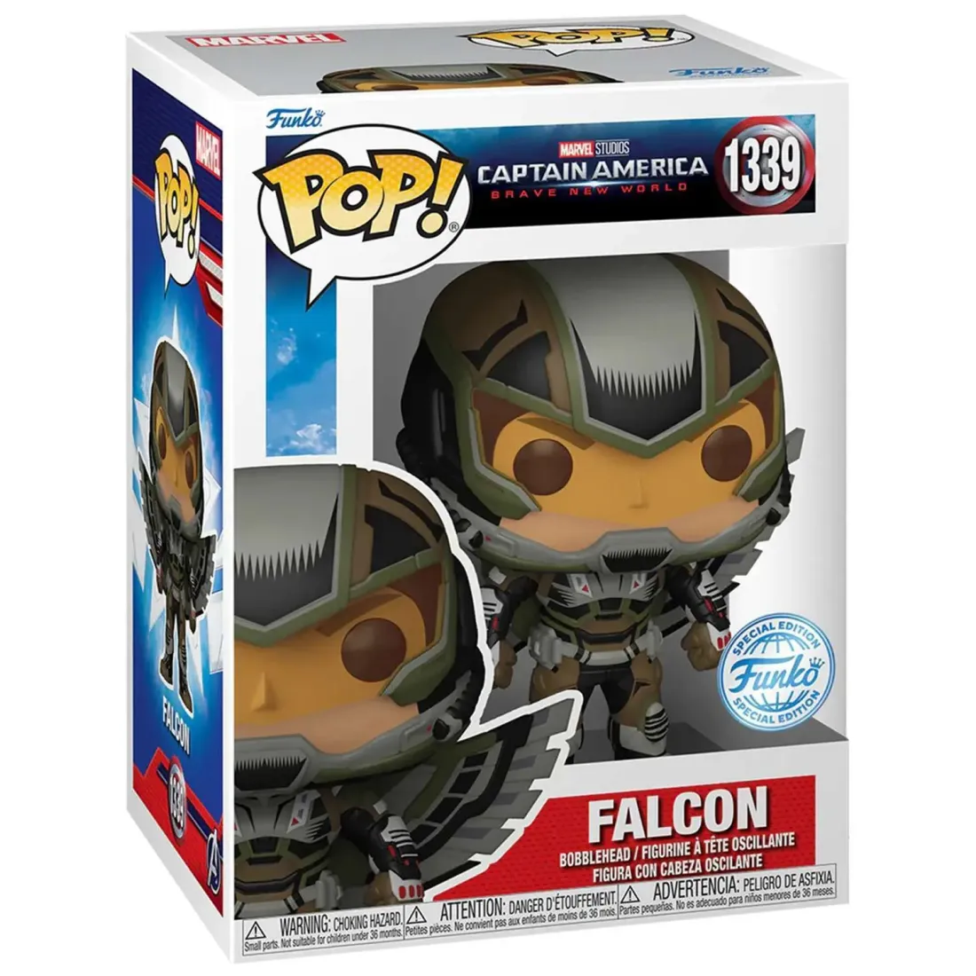 Фигурка Funko POP! Bobble Marvel Captain America BNW Falcon (Retro Comic Deco) (Exc) (1339) 77490