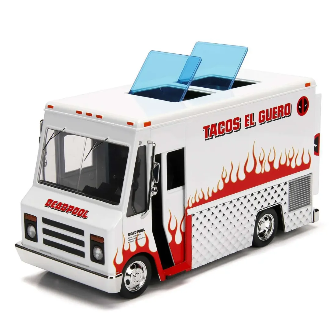Набор Hollywood Rides Машинка с Фигуркой 2.75" 1:24 Deadpool Taco Truck W/Deadpool Figure 99730