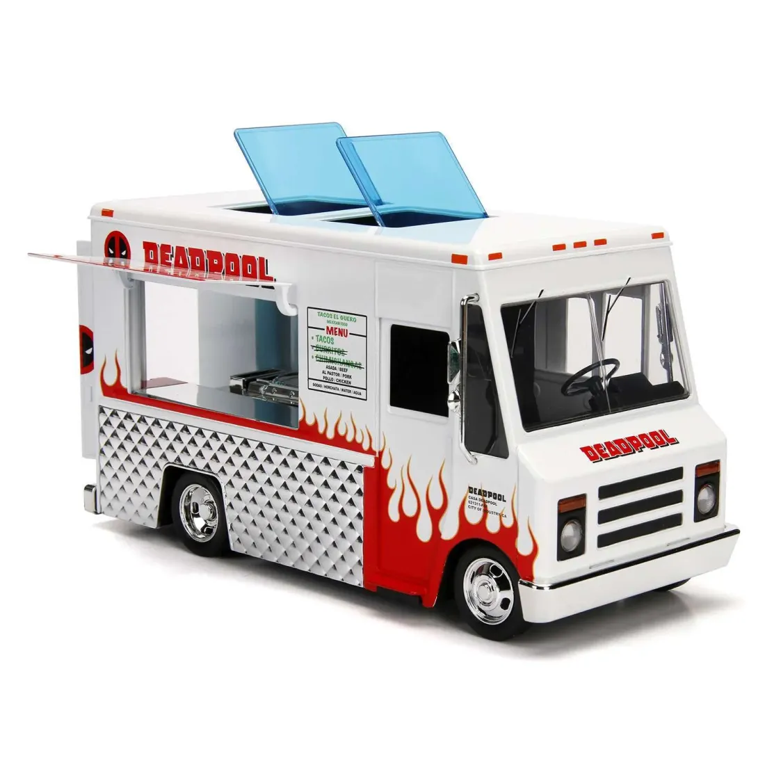 Набор Hollywood Rides Машинка с Фигуркой 2.75" 1:24 Deadpool Taco Truck W/Deadpool Figure 99730