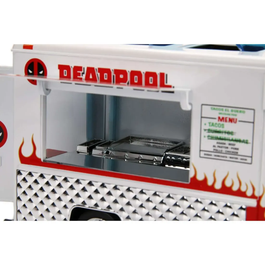 Набор Hollywood Rides Машинка с Фигуркой 2.75" 1:24 Deadpool Taco Truck W/Deadpool Figure 99730