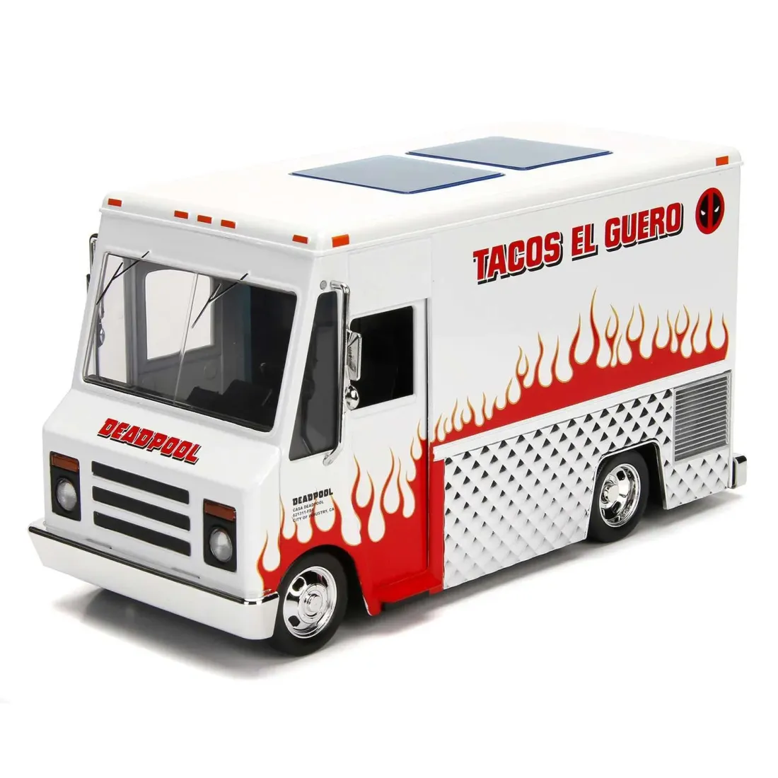 Набор Hollywood Rides Машинка с Фигуркой 2.75" 1:24 Deadpool Taco Truck W/Deadpool Figure 99730
