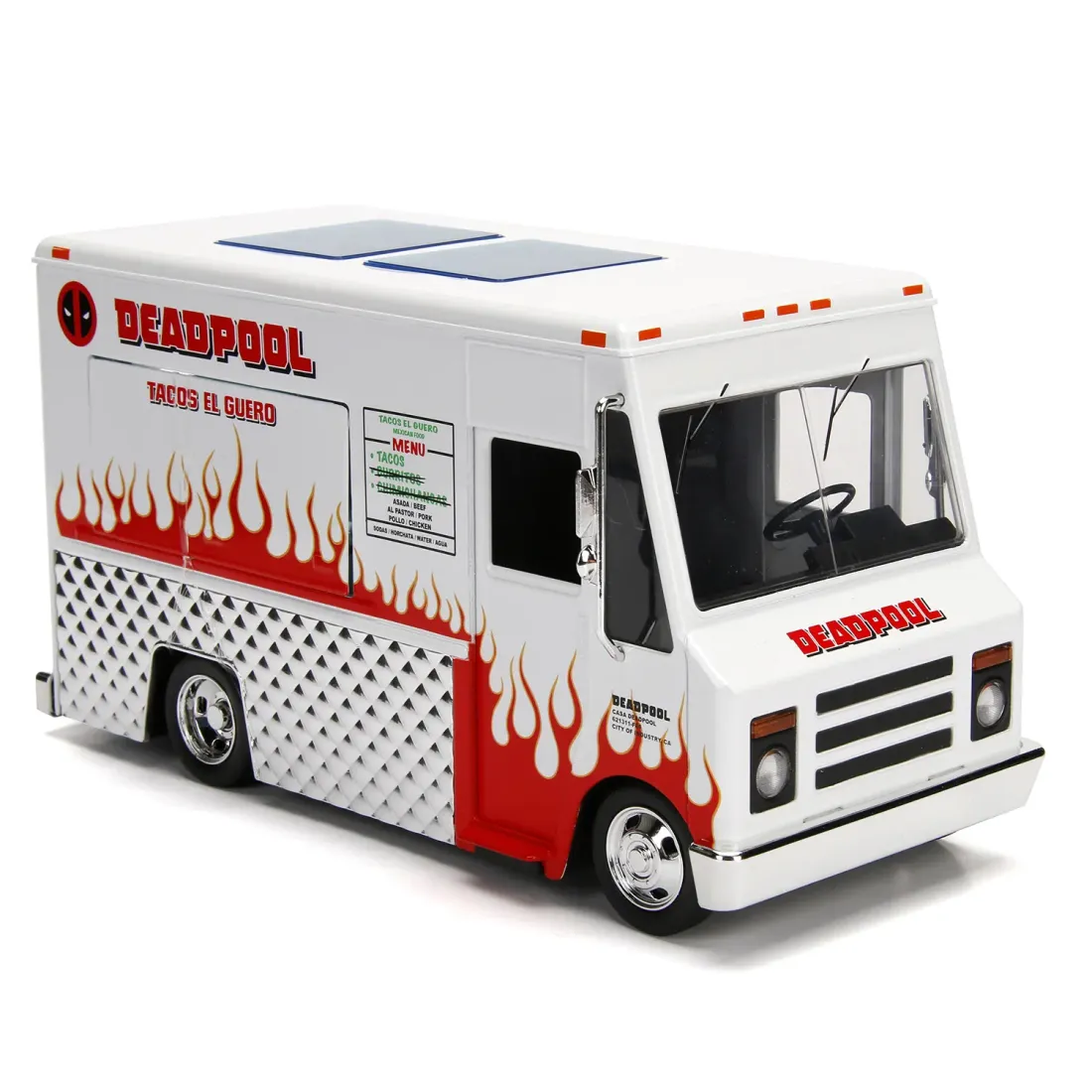 Набор Hollywood Rides Машинка с Фигуркой 2.75" 1:24 Deadpool Taco Truck W/Deadpool Figure 99730