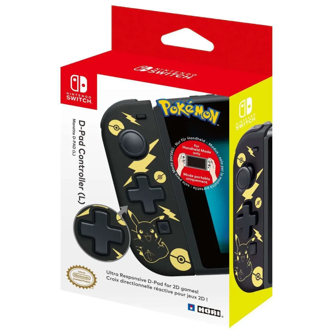 Nintendo Switch D-PAD контроллер (Pikachu Black & Gold) (L) для консоли Switch (NSW-297U)