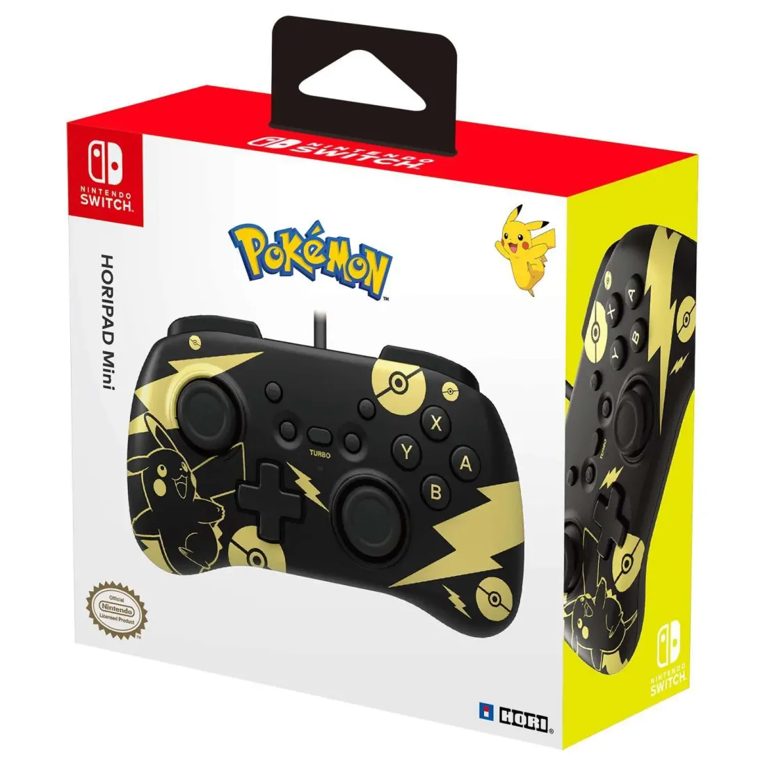 Nintendo Switch Геймпад HORIPAD Mini (Pikachu Black & Gold) для консоли Switch (NSW-289U)