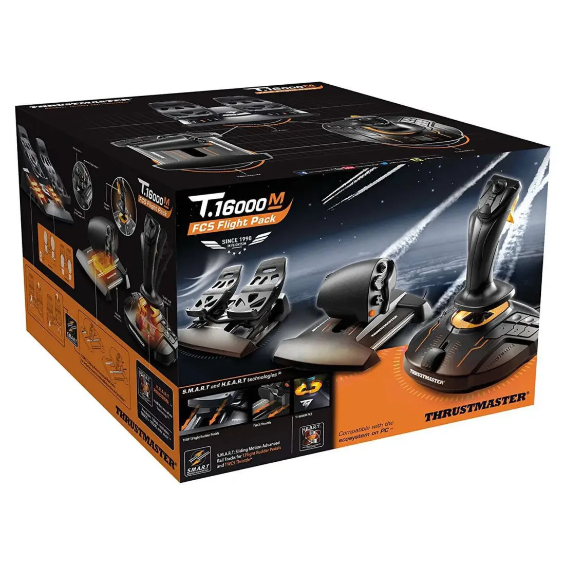 Набор Thrustmaster T-16000M FCS Flight Pack : Джойстик.Руд.Педали,PC + бонусный код от War Thunder