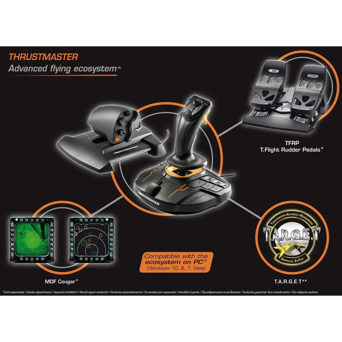 Набор Thrustmaster T-16000M FCS Flight Pack : Джойстик.Руд.Педали,PC + бонусный код от War Thunder