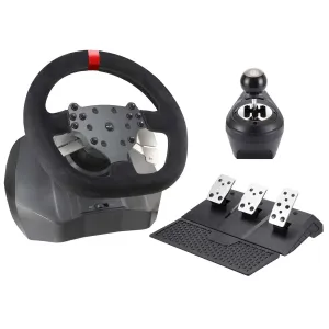 Руль Artplays V-1200 Pro для PS4, PC, Xbox One, Switch. Premium Leather Edition (3 педали, 6КПП)