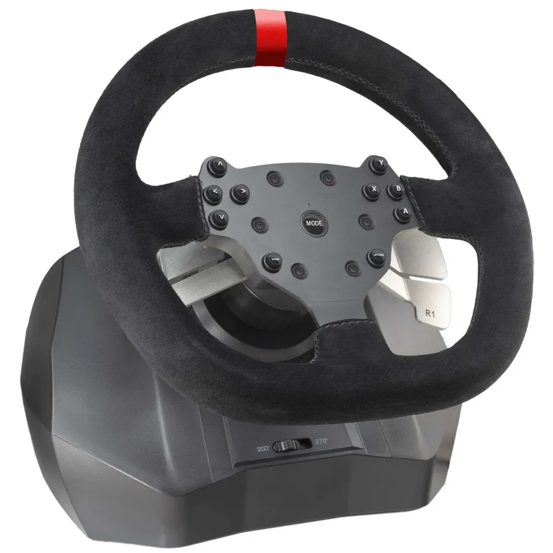 Руль Artplays V-1200 Pro для PS4, PC, Xbox One, Switch. Premium Leather Edition (3 педали, 6КПП)