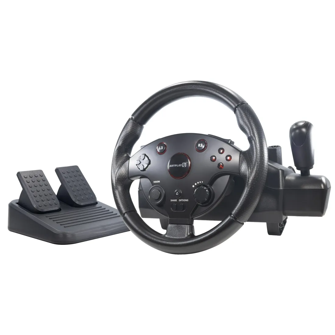 PS 4 Руль ARTPLAYS Street Racing Wheel Turbo C900 совместим с PS3, ПК, Xbox ONE, Xbox 360
