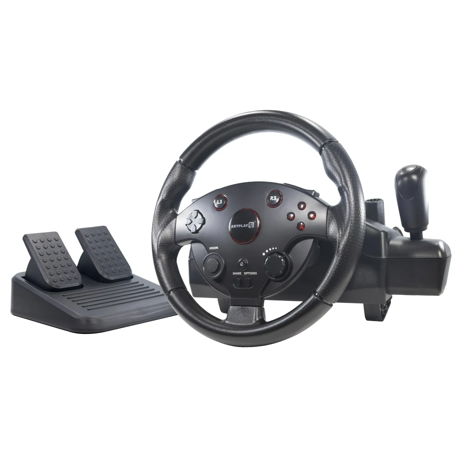 PS 4 Руль ARTPLAYS Street Racing Wheel Turbo C900 совместим с PS3, ПК, Xbox ONE, Xbox 360