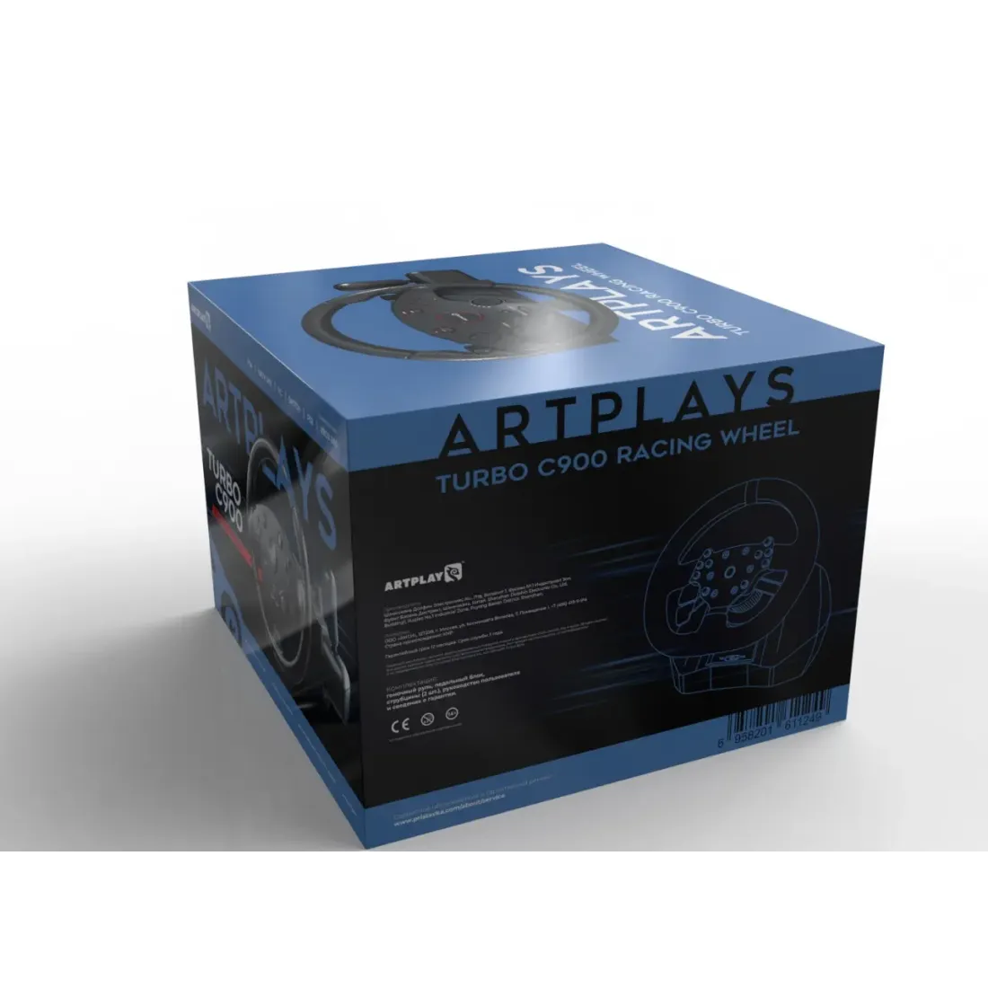 PS 4 Руль ARTPLAYS Street Racing Wheel Turbo C900 совместим с PS3, ПК, Xbox ONE, Xbox 360