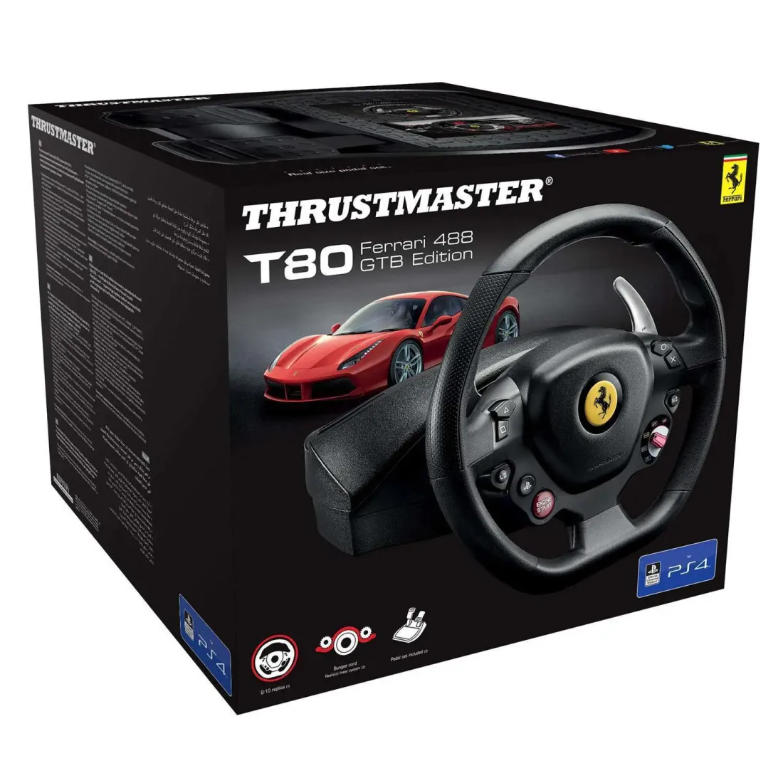 Руль Thrustmaster T80 Ferrari 488 GTB Edition, PS4/PC.