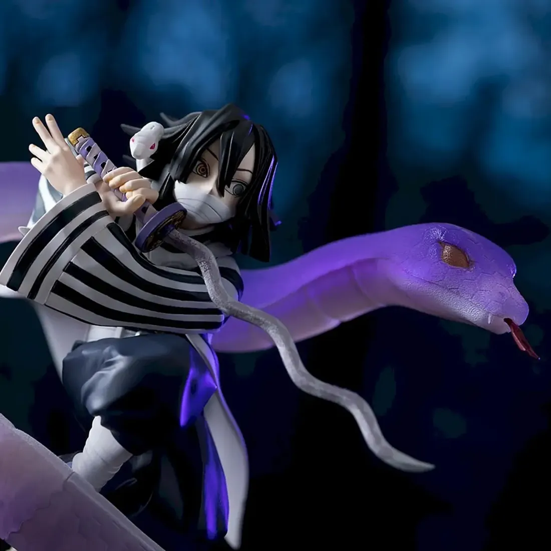 Фигурка аниме SEGA Клинок рассекающий демонов Обанай Игуро Obanai Iguro Hashira 14см 28765