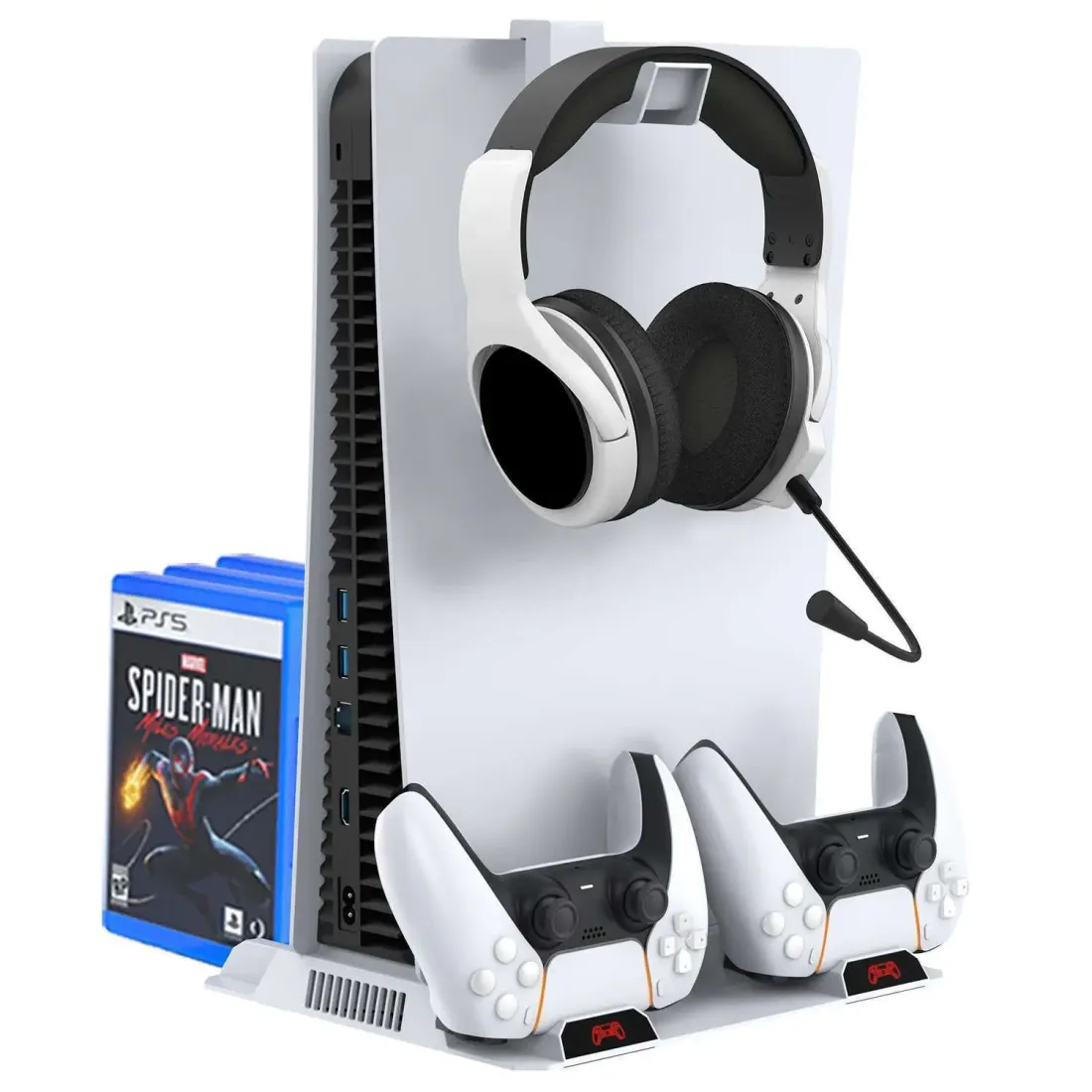 Вертикальный стенд Artplays Cooling Station PS5 DE/UHD: зарядка DualSense, крепление для наушников