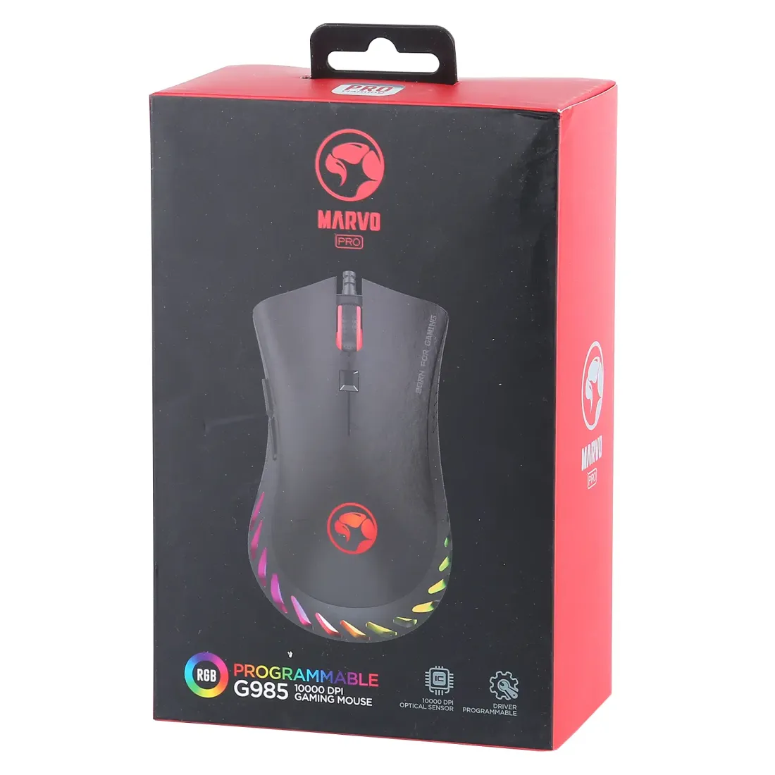 PC Мышь проводная Marvo G985 gaming mouse с подсветкой RGB