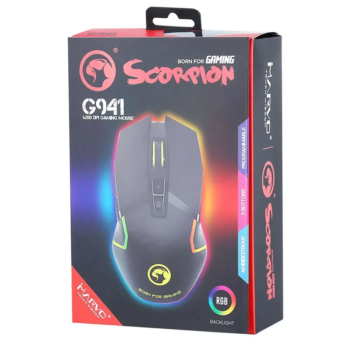 PC Мышь проводная Marvo G941 Gaming Mouse с подсветкой RGB