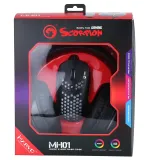 PC Игровой набор Marvo MH01BK: мышь проводная  и гарнитура с подсветкой RGB, ПК