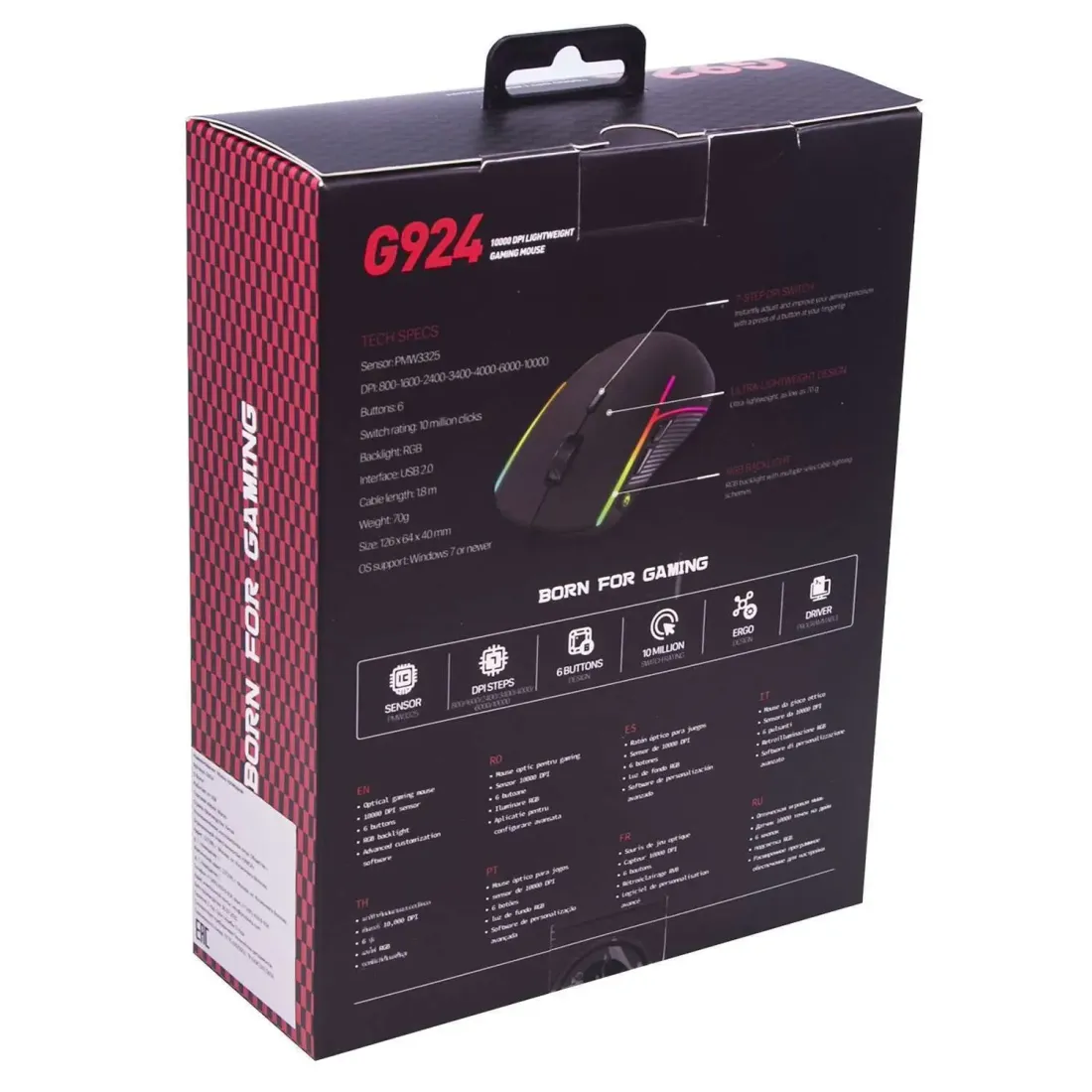 PC Мышь проводная Marvo G924 Gaming Mouse с подсветкой RGB