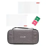 Чехол, защитное стекло и пленка Artplays для Nintendo Switch OLED серый (NSO-1023)