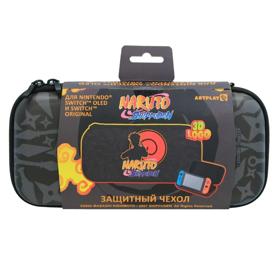 Чехол Naruto для Nintendo Switch OLED/Original 3D Logo Кунаи и сюрикены