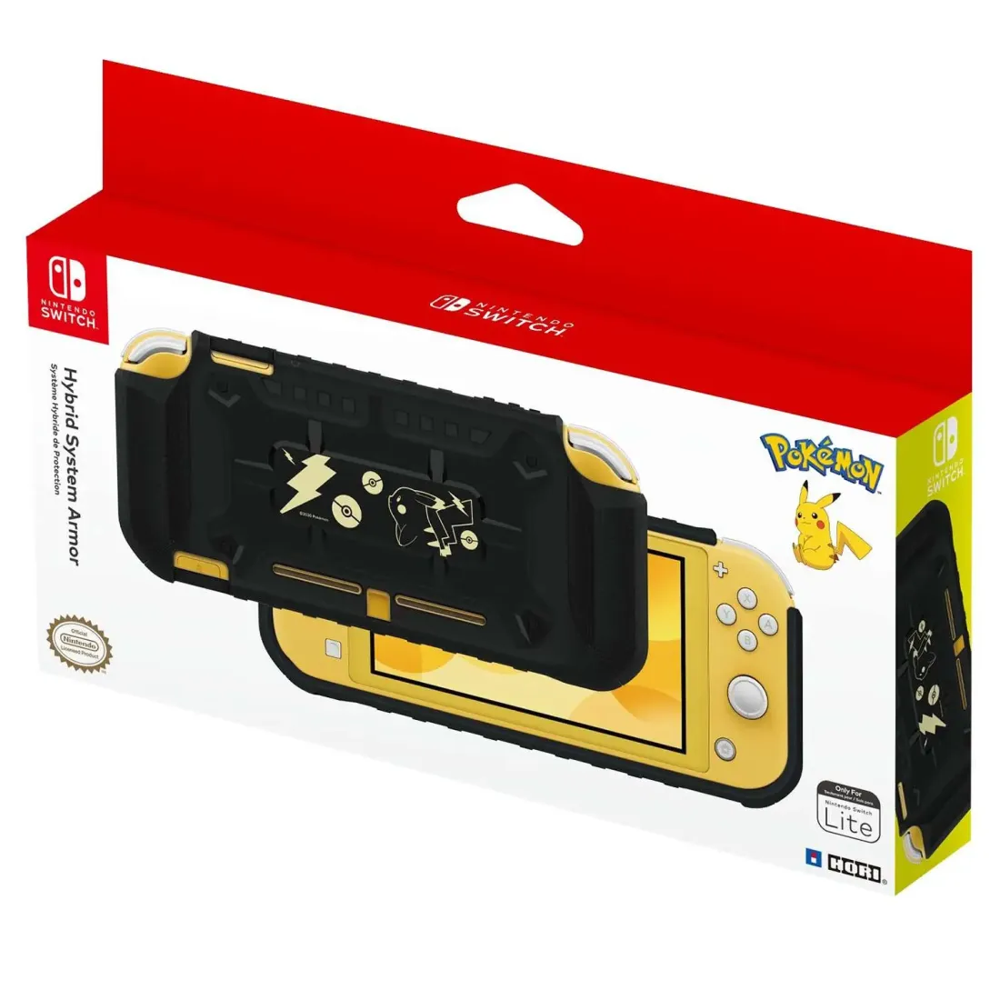 Nintendo Switch Чехол Hori Hybrid system armour (Pikachu Black & Gold) для Switch Lite (NS2-077U)