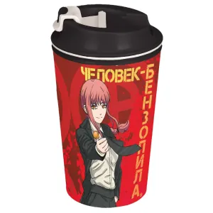Термостакан с клапаном Человек-бензопила 350мл.