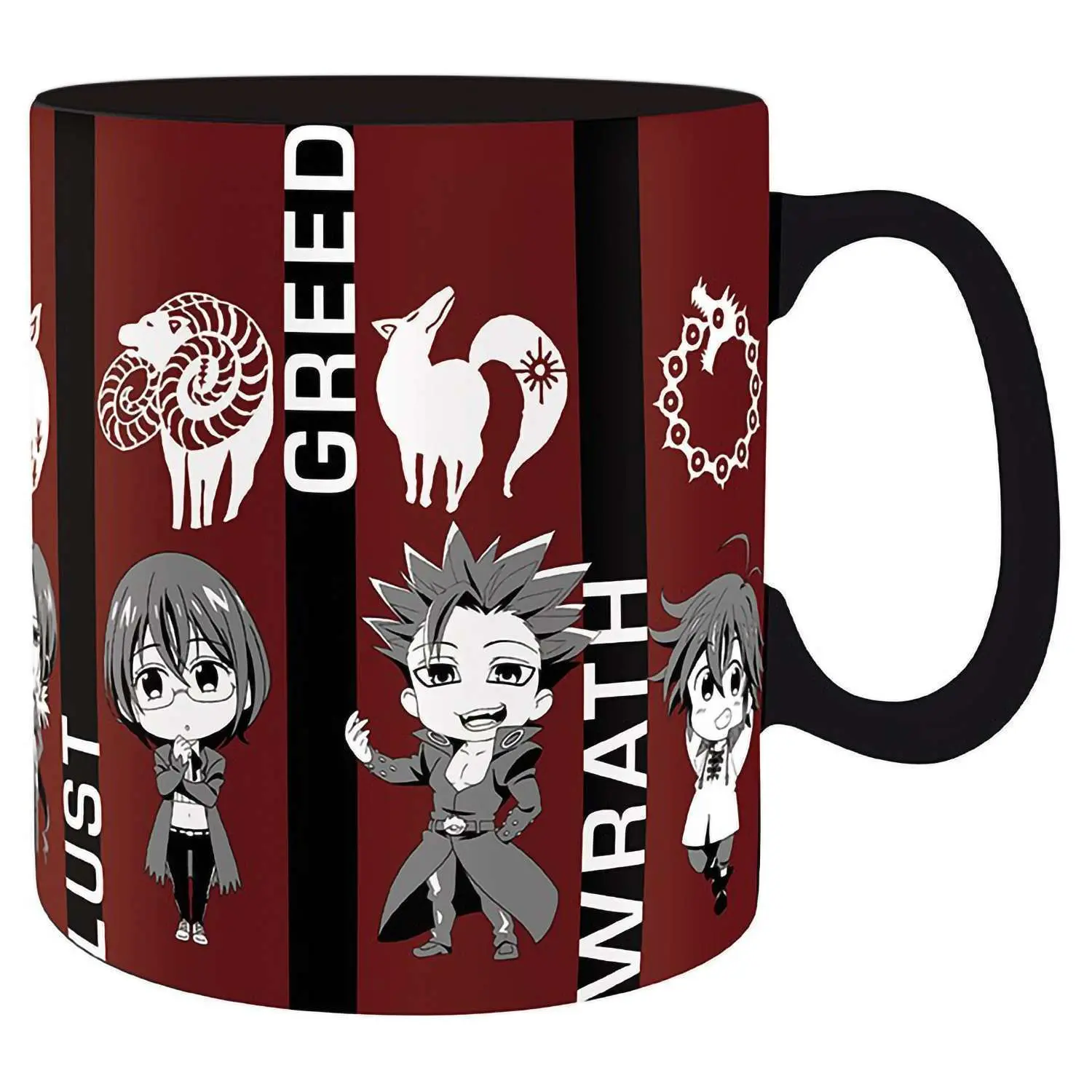 Кружка керамическая The Seven Deadly Sins Mug 460 мл Chibi sins box x2 ABYMUGA064