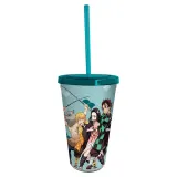 Стакан с крышкой Клинок рассекающий демонов Tumbler with straw 470мл Group ABYTUM041
