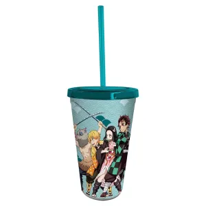 Стакан с крышкой Клинок рассекающий демонов Tumbler with straw 470мл Group ABYTUM041