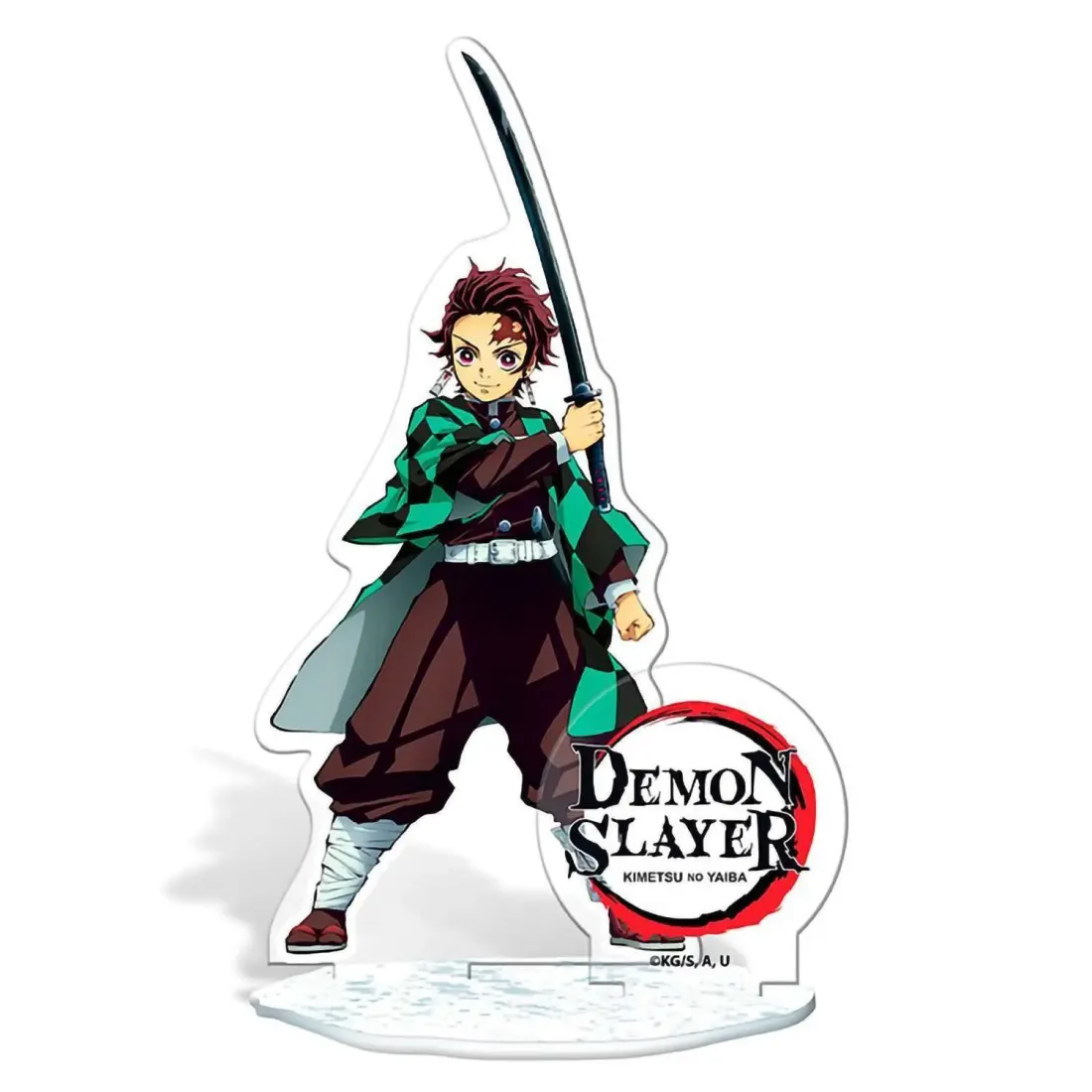 Набор подарочный Клинок рассекающий демонов Стакан с трубочкой 470 мл + Акриловая фигурка + Наклейки