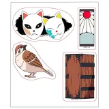 Набор подарочный Клинок рассекающий демонов Стакан с трубочкой 470 мл + Акриловая фигурка + Наклейки