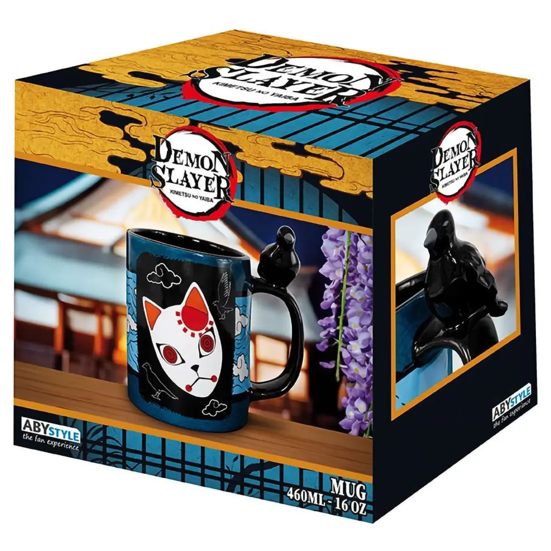 Кружка керамическая с 3D ручкой Клинок рассекающий демонов Tanjiro 460 мл ABYMUGA212