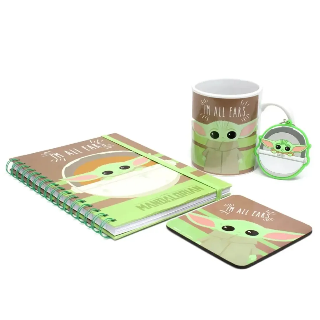 Набор подарочный Звездные войны Мандалорец I\'m All Ears (блокнот А5, кружка 325мл, подстаканник, бре