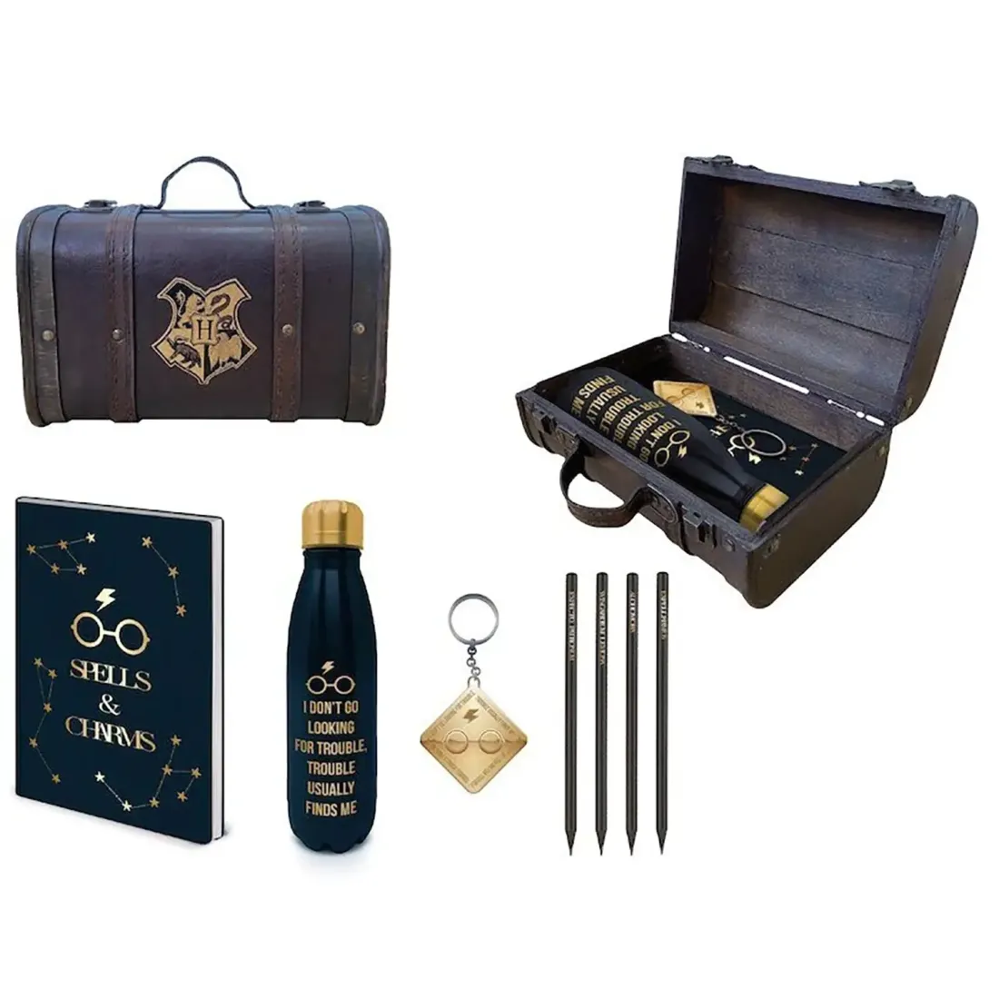 Набор подарочный Гарри Поттер (Trouble Finds Me) (бутылка, записная книжка, кейс-чемодан) GP85536