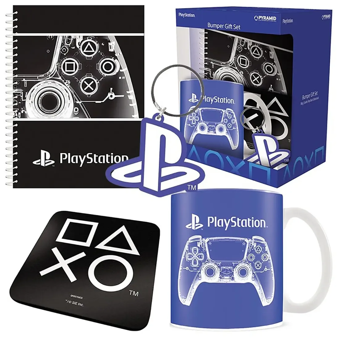 Набор подарочный Playstation (кружка 315мл, подстаканник, брелок, блокнот) GP86404