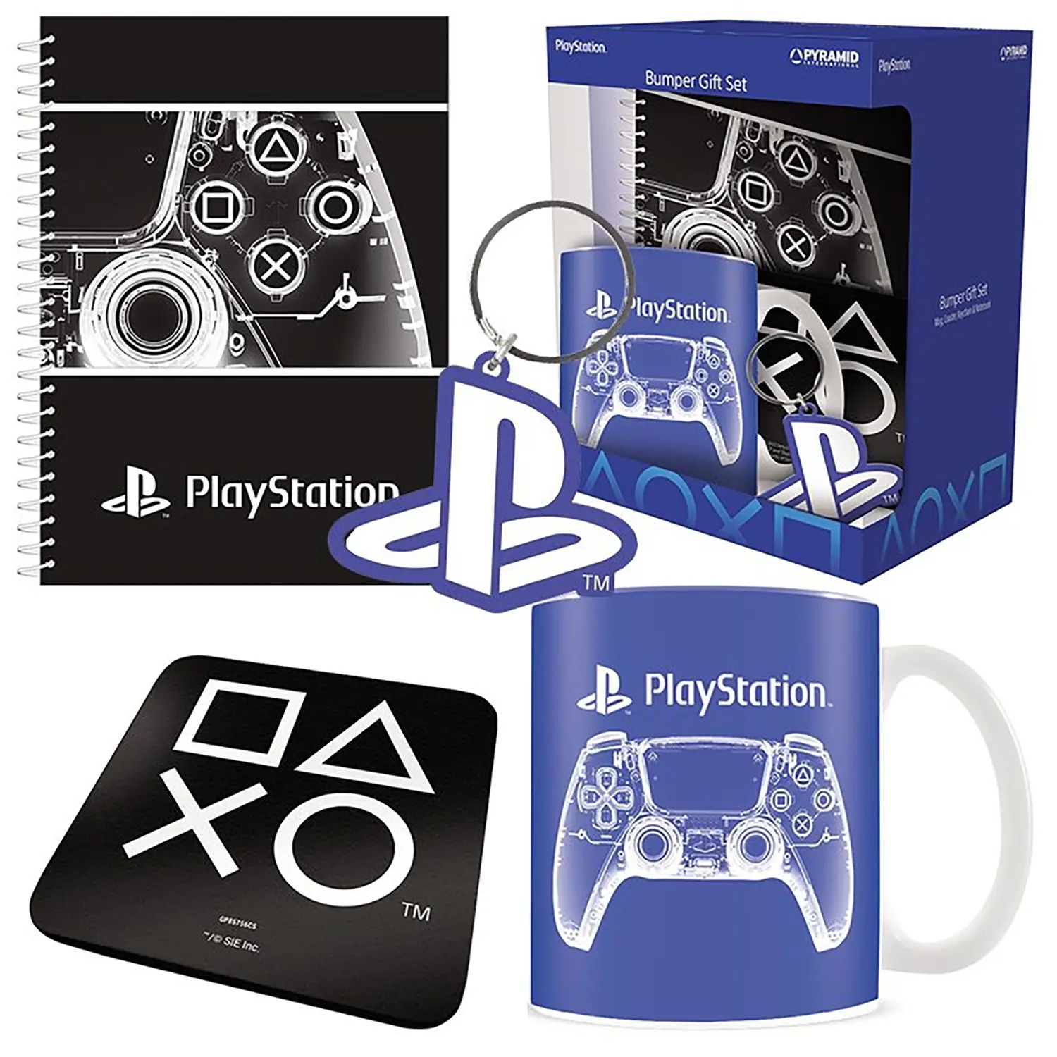 Набор подарочный Playstation (кружка 315мл, подстаканник, брелок, блокнот) GP86404