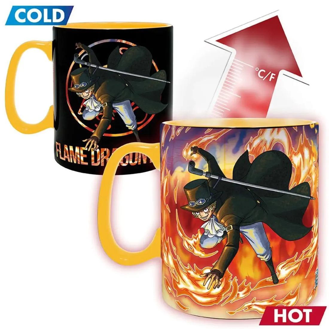 Кружка хамелеон ONE PIECE Mug Heat Change 460 мл Luffy & Sabo ABYMUGA445