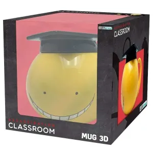 Кружка 3D с крышкой Assassination Classroom Koro Sensei 500ml ABYMUG352