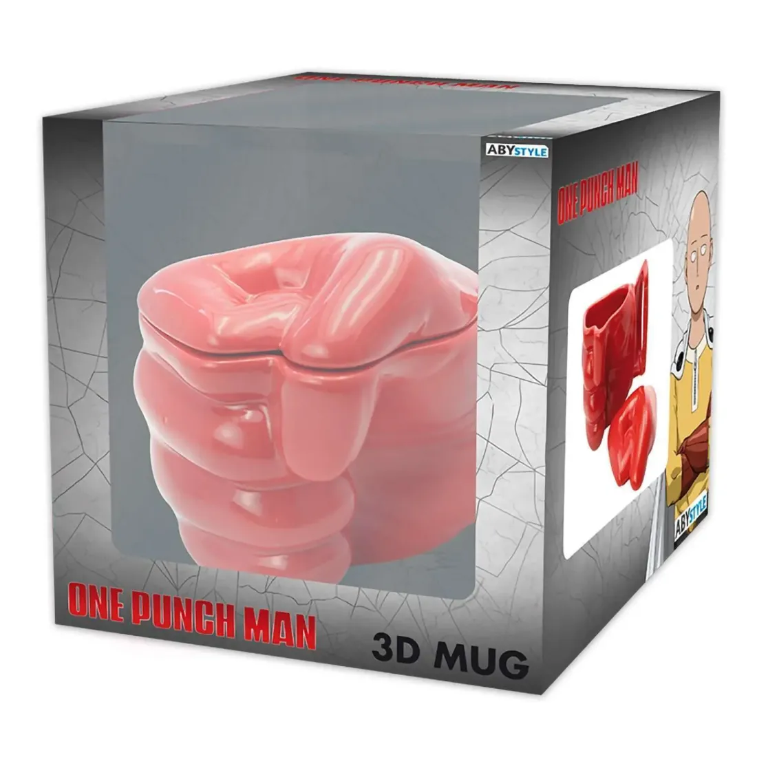 Кружка 3D с крышкой One Punch Man Saitama\'s Fist 350 ml ABYMUG567