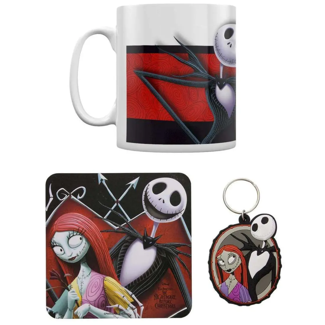 Набор подарочный Кошмар перед Рождеством Jack&Sally (кружка 315мл, подстаканник, брелок) GP85539