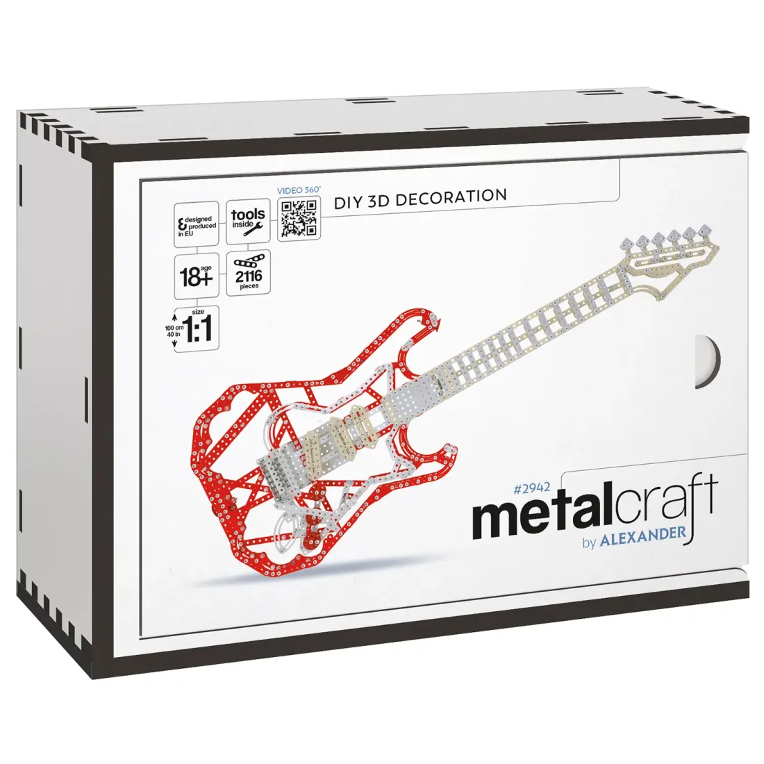 Конструктор металлический Metalcraft DIY 3D Гитара красная 5906018029420