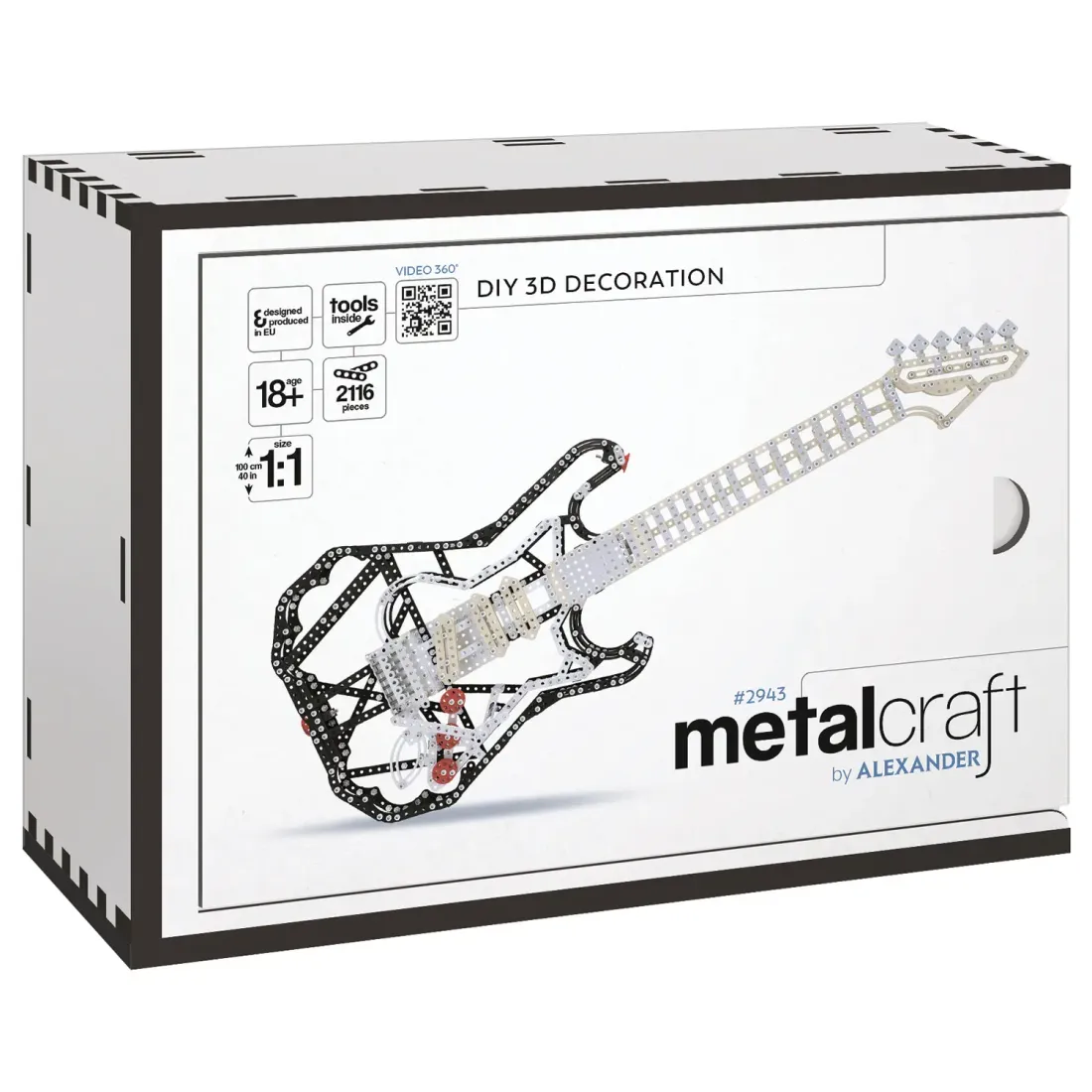 Конструктор металлический Metalcraft DIY 3D Гитара черная 5906018029437