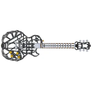 Конструктор металлический Metalcraft DIY 3D Гитара черная 5906018029475