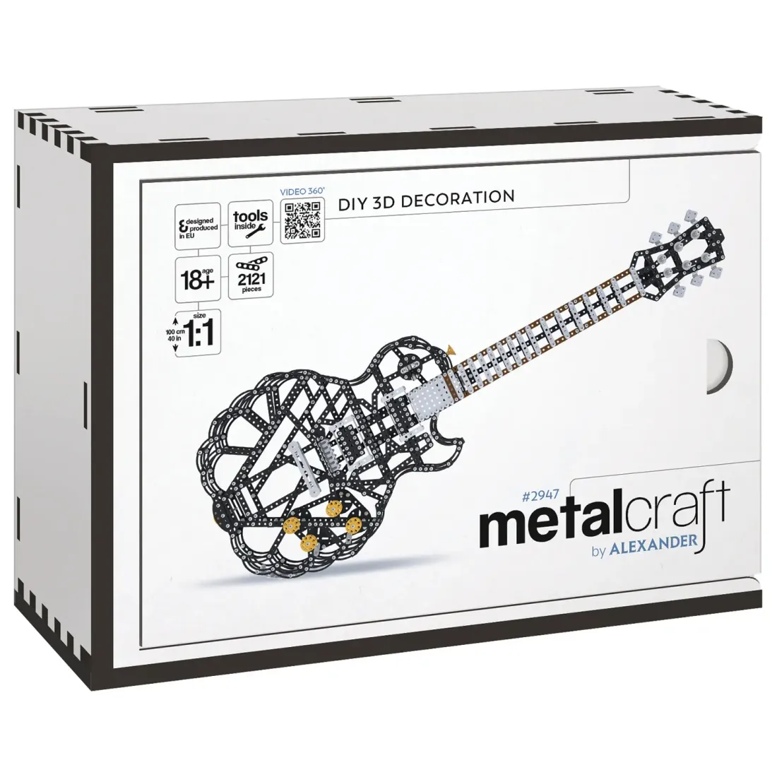 Конструктор металлический Metalcraft DIY 3D Гитара черная 5906018029475