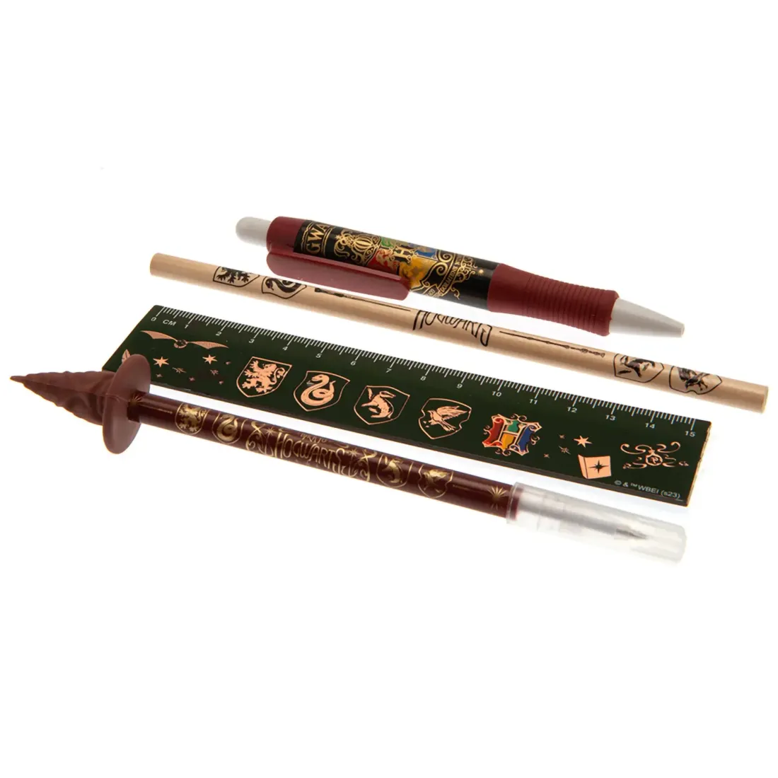 Канцелярский набор Гарри Поттер Хогвартс (2 ручки, карандаш, линейка, стакан подставка керамическая)