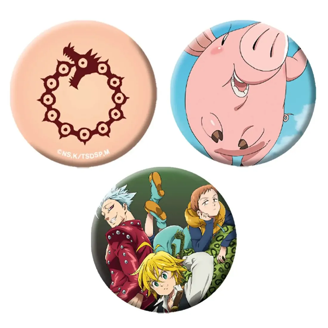 Набор значков The Seven Deadly Sins Badge Pack Mix X4 BP0823