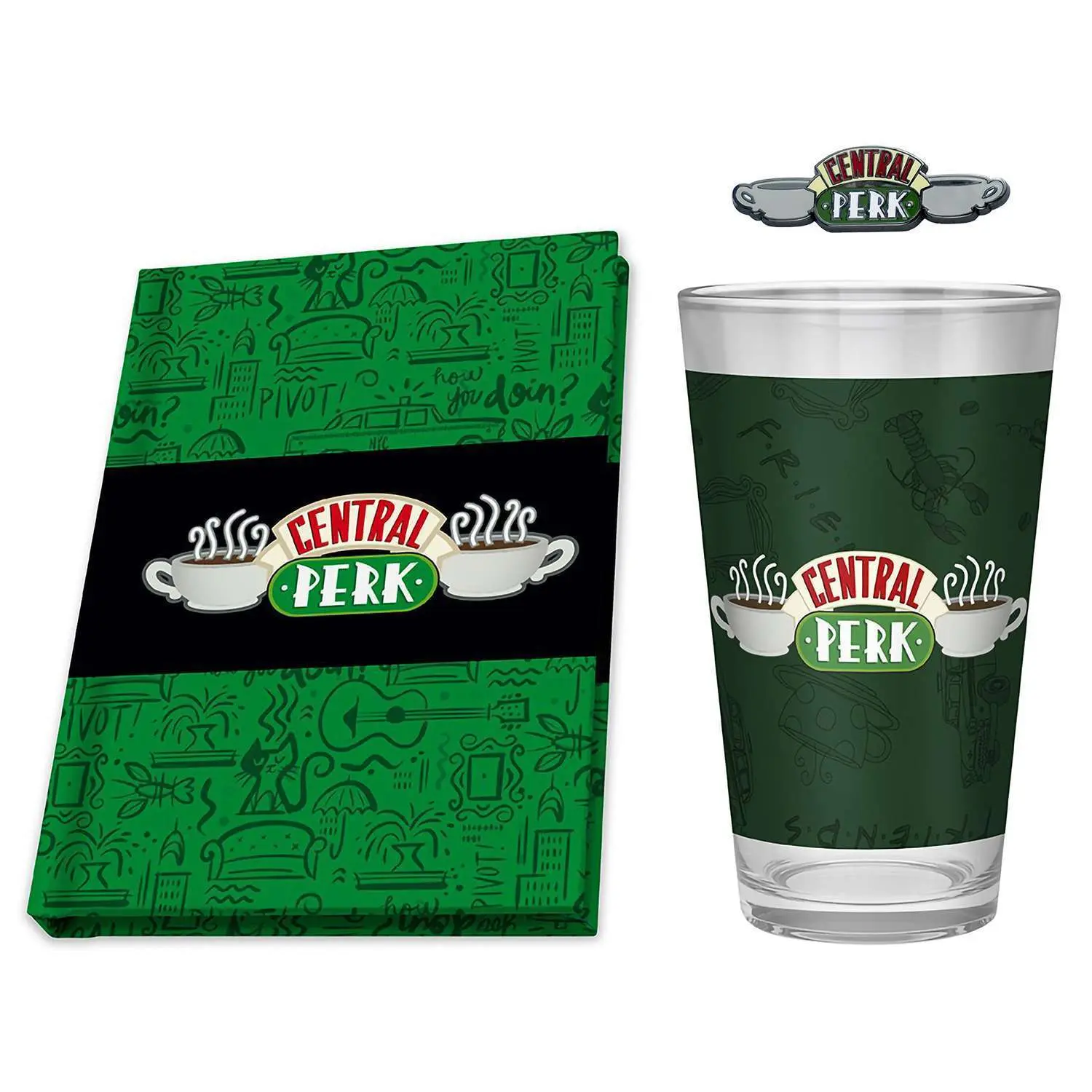 Набор подарочный Friends Central Park Стакан 400мл+Значок+Записная книжка ABYPCK252