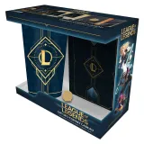 Набор подарочный League Of Legends Hextech logo Бокал 400ml + значок + Записная книжка ABYPCK215