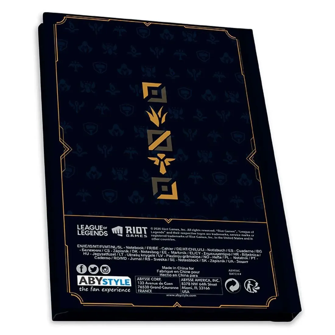 Набор подарочный League Of Legends Hextech logo Бокал 400ml + значок + Записная книжка ABYPCK215