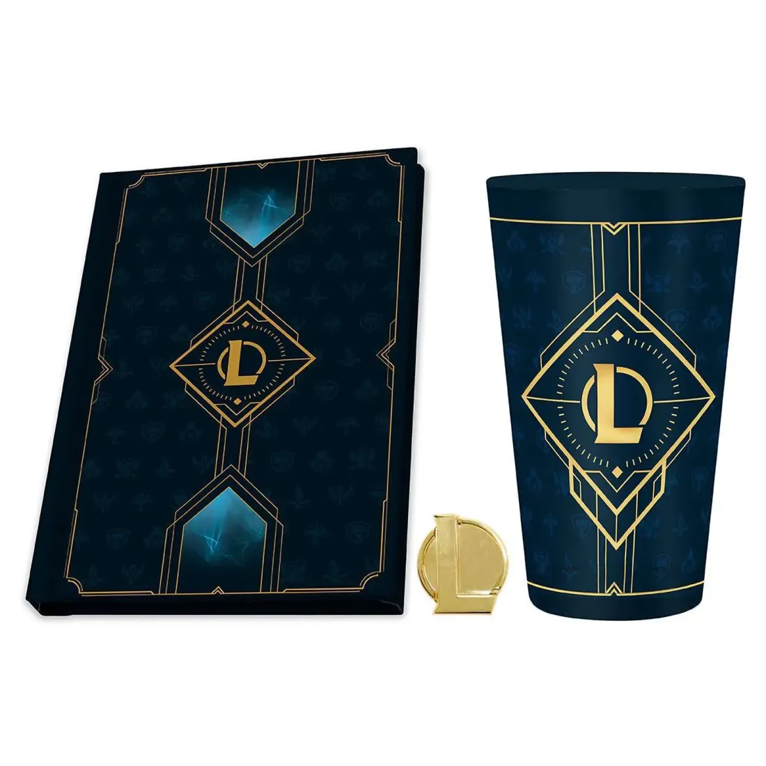 Набор подарочный League Of Legends Hextech Logo Стакан 400мл+Значок+Записная книжка ABYPCK267